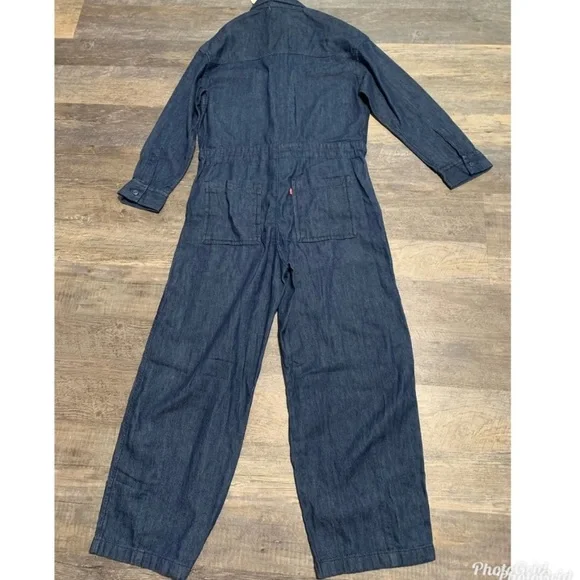 Levi’s x Free People Oversized Cotton Denim Jumpsuit Small - Picture 3 of 7